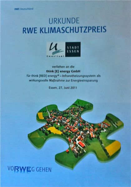 2011 erhielt die Essener think [E] energy GmbH den RWE Klimaschutzpreis